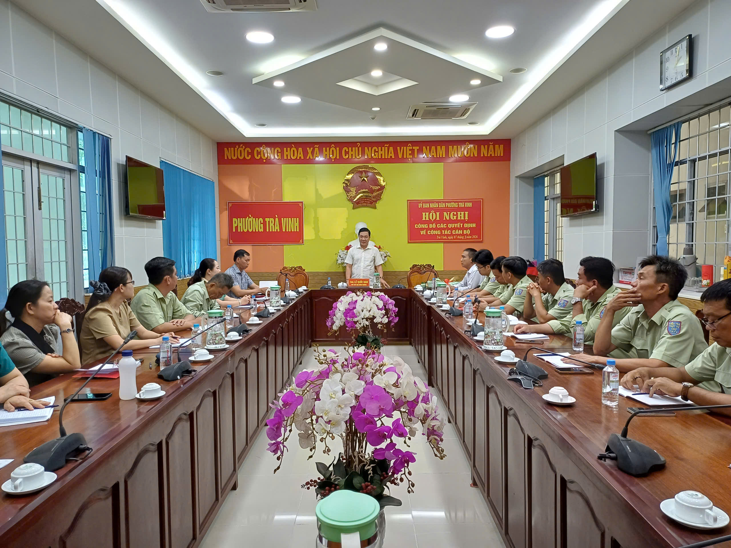 UBND Phường Trà Vinh tổ chức lễ công bố quyết định về công tác cán bộ