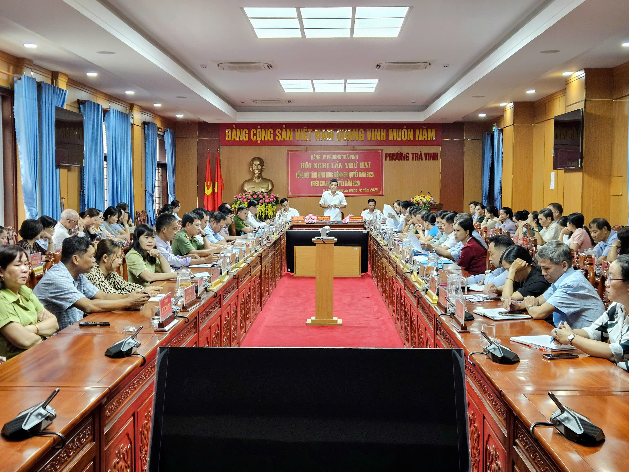 Đảng ủy phường Trà Vinh tổ chức hội nghị tổng kết tình hình thực hiện nghị quyết năm 2025