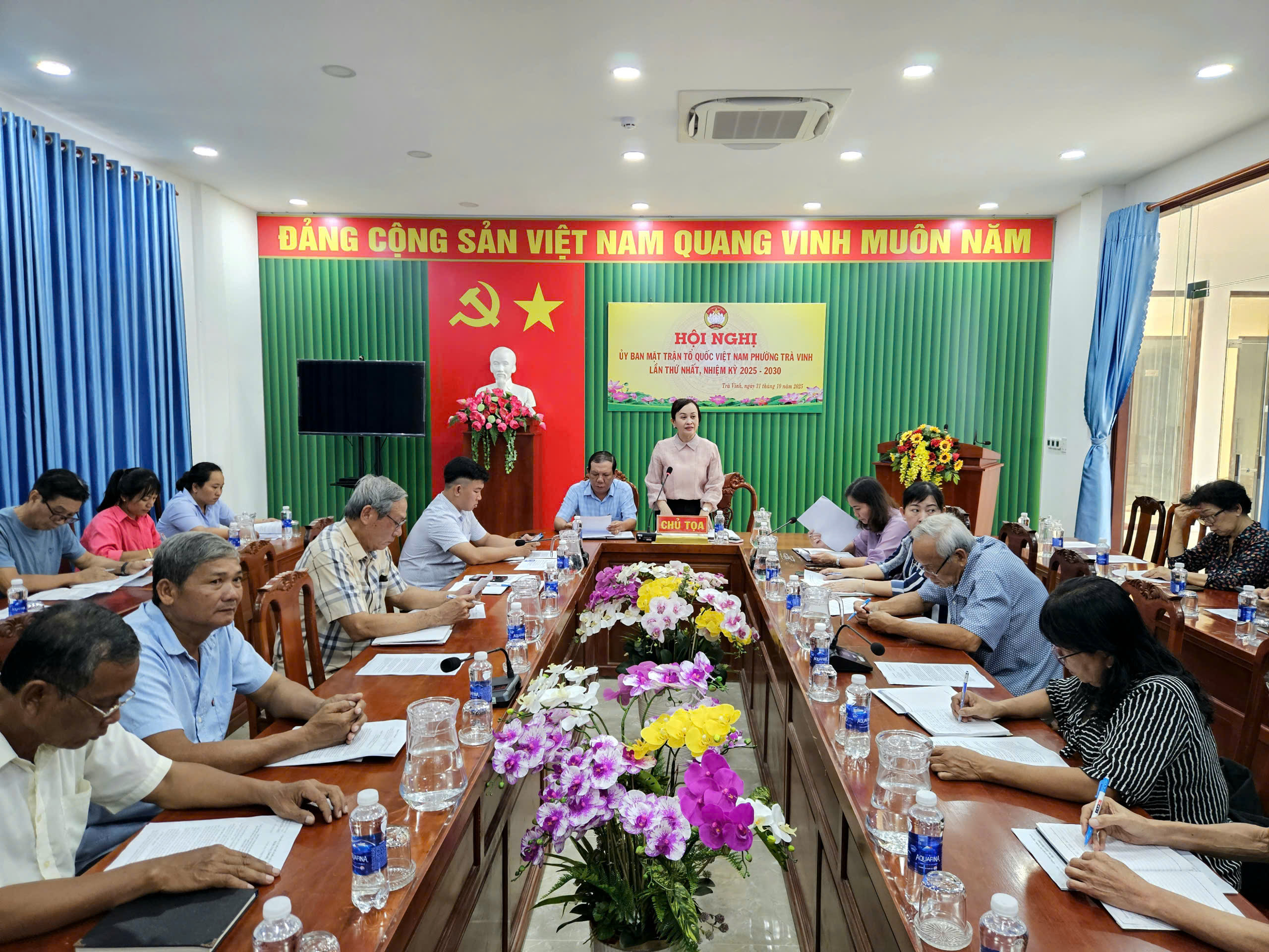 UBMTTQVN Phường Trà Vinh tổ chức hội nghị lấy ý kiến đóng góp vào dự thảo các văn kiện trình Đại hội XIV của Đảng