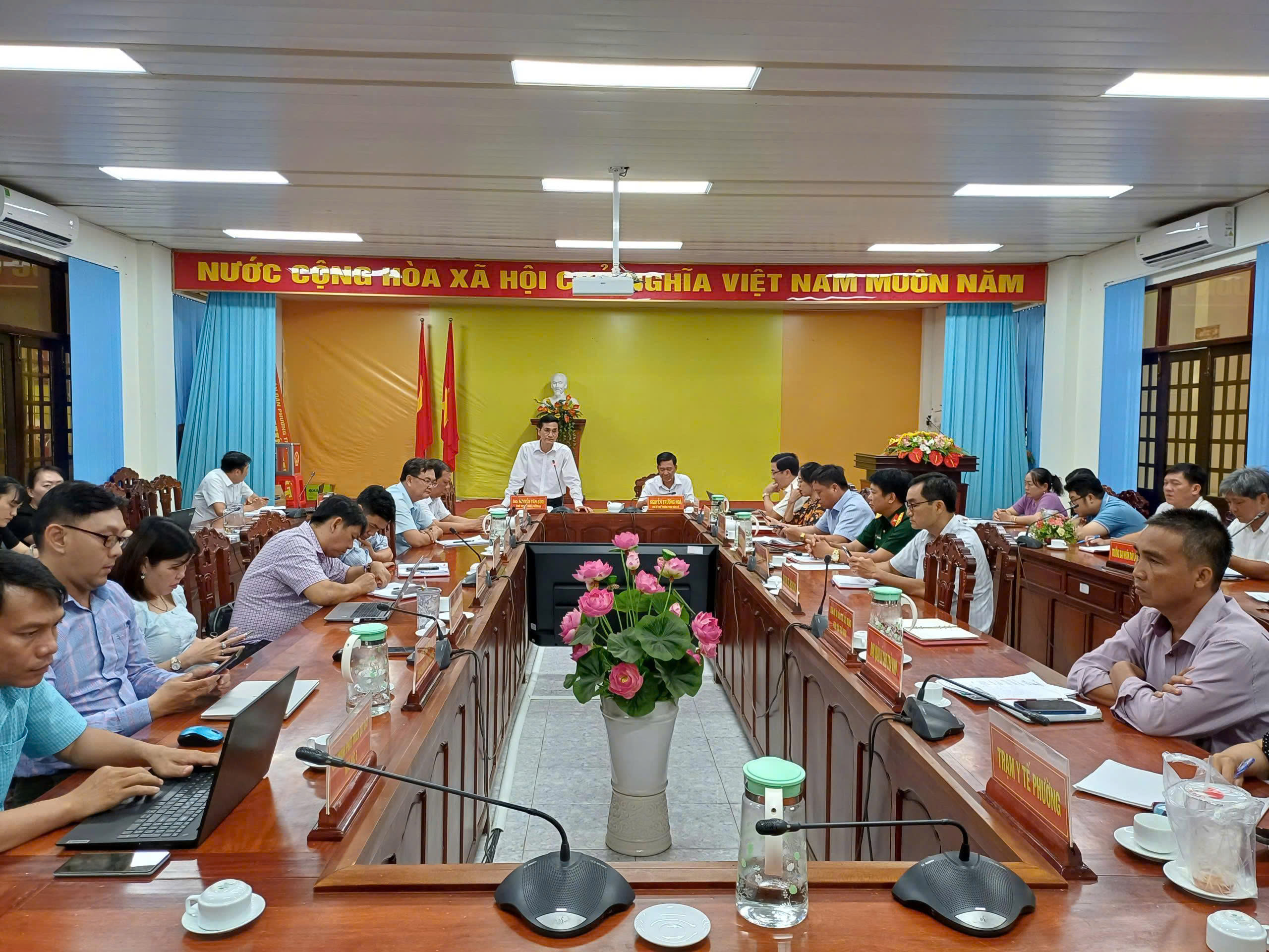 UBND phường Trà Vinh tổ chức hội nghị sơ kết tình hình thực hiện nhiệm vụ phát triển kinh tế-xã hội quý I năm 2026