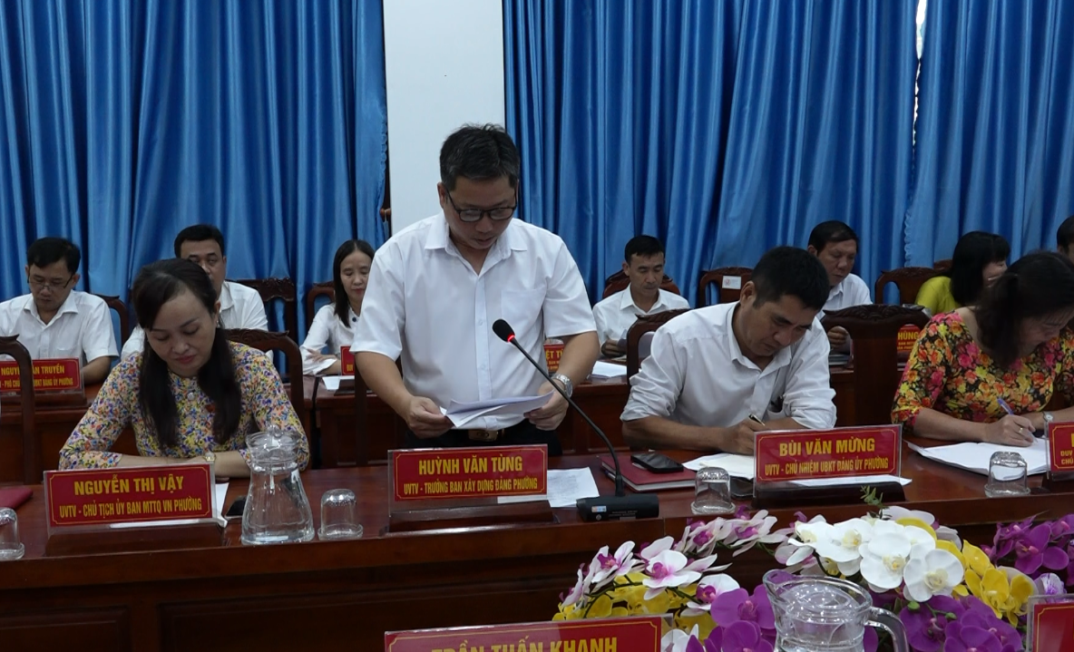 Ban Thường vụ Đảng uỷ Phường Trà Vinh tổ chức cuộc họp Ban chấp hành đảng bộ phường lấy ý kiến Thành lập Đảng bộ cơ sở Các Cơ quan Đảng trực thuộc Đảng bộ phường Trà Vinh