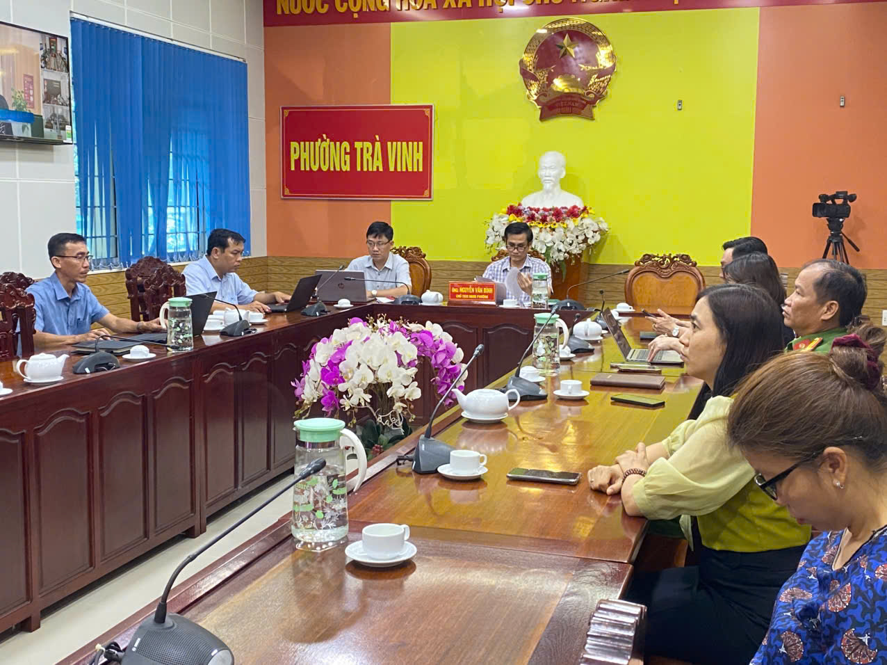 Phường Trà Vinh tham gia Hội nghị trực tuyến Phiên họp lần thứ tư Ban Chỉ đạo Chính phủ về phát triển khoa học, công nghệ, đổi mới sáng tạo, chuyển đổi số và Đề án 06